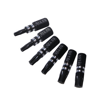 Erbauer Tx Impact S2 Steel Screwdriver Bits (6 Pieces)Sdr89882 from B&Q