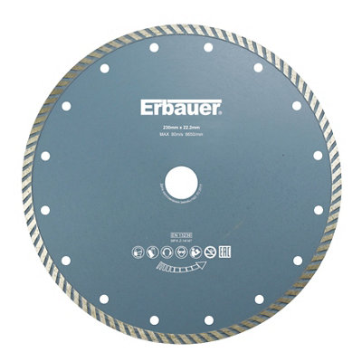 Erbauer Stone & Tile 230mm X 22.2mm Diamond Blade from B&Q
