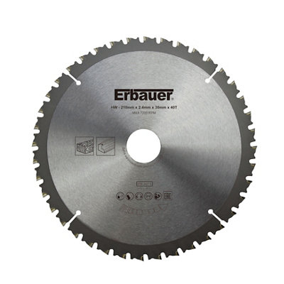 Erbauer Multi-Material 210mm Circular Saw Blade 40T from B&Q
