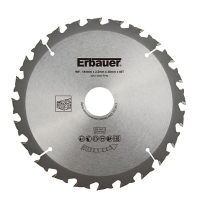 Erbauer 184mm Circular Saw Blade 40T from B&Q