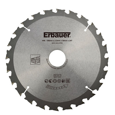 Erbauer 190mm Circular Saw Blade 24T from B&Q