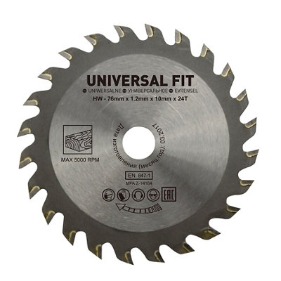 Universal 76mm Circular Saw Blade 24T from B&Q