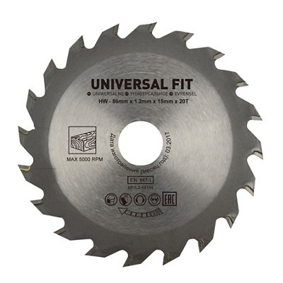 Universal 86mm Circular Saw Blade 20T from B&Q