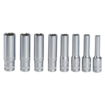 Magnusson ¼" Deep Socket Rail Clip Set (8 Piece) from B&Q