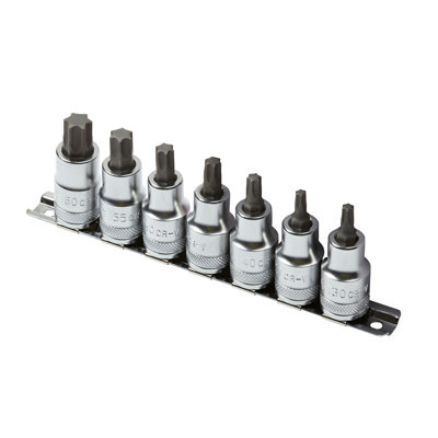 Magnusson ½" Tx Socket Rail Clip Set (7 Piece) from B&Q