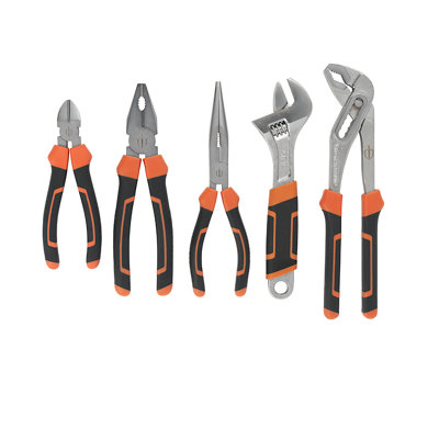 Magnusson 5 Piece Chrome Vanadium Steel Pliers Set Pl110 Comfort Grip from B&Q