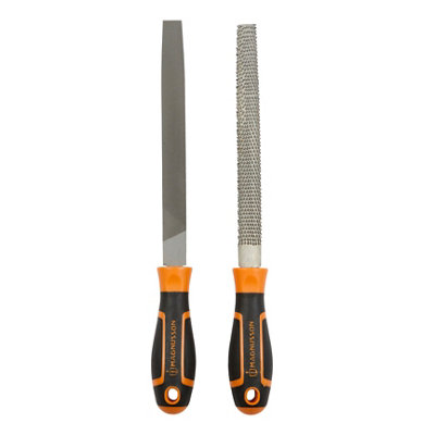 Magnusson 2 Piece Carbon Steel File & Rasp Set (L)200mm from B&Q