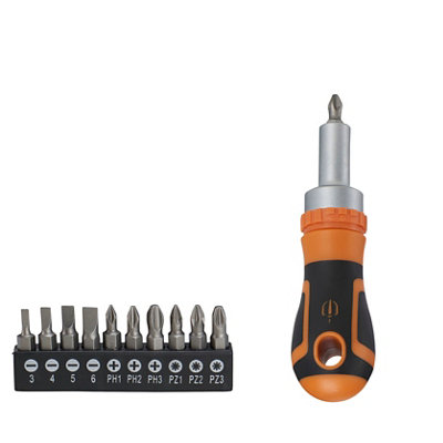 Magnusson Ratcheting Screwdriver & Bit (11 Piece) from B&Q