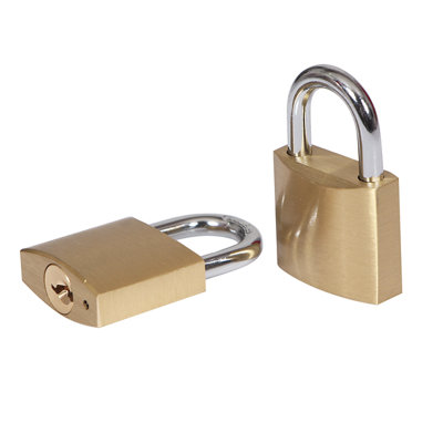 Smith & Locke Brass Open Shackle Padlock (W)30mmPack Of 2 from B&Q