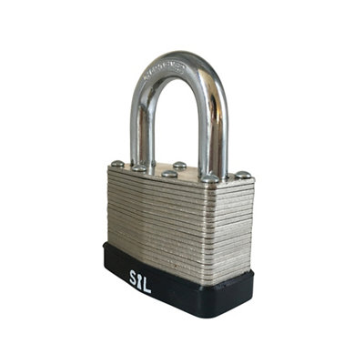 Smith & Locke Laminated Steel Black Open Shackle Padlock (W)40mmPack Of 3 from B&Q