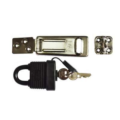 Smith & Locke Galvanised Steel Hasp & Staple(L)90mm (W)40mm from B&Q
