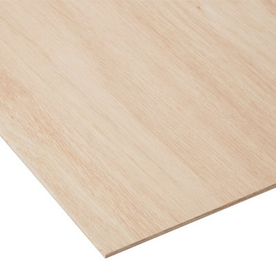 Natural Hardwood Plywood (L)1220mm (W)607mm (T)3.6mm from B&Q