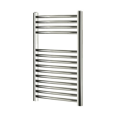 Flomasta Chrome Effect Hydraulic Curved Towel Warmer (W)400mm X (H)700mm from B&Q