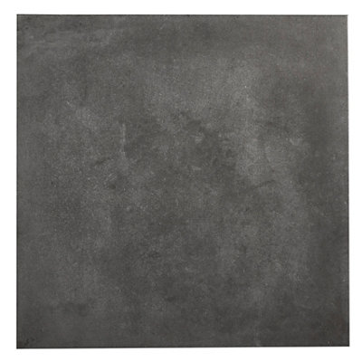 GoodHome Konkrete Anthracite Matt Concrete Effect Porcelain Indoor Wall & Floor Tile Sample from B&Q