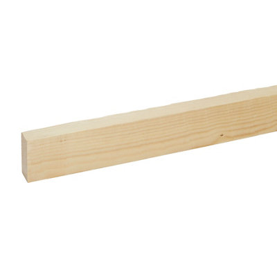 Rough Sawn Whitewood Spruce Stick Timber (L)2.4M (W)50mm (T)25mm from B&Q