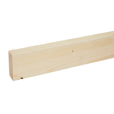 Rough Sawn Whitewood Spruce Stick Timber (L)2.4M (W)75mm (T)32mm from B&Q