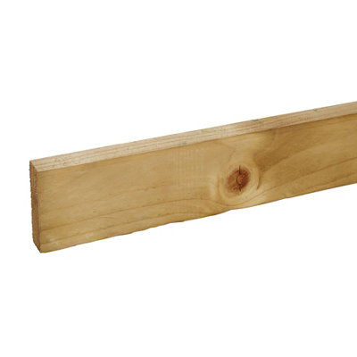 Rough Sawn Treated Whitewood Stick Timber (L)2.4M (W)75mm (T)22mm from B&Q