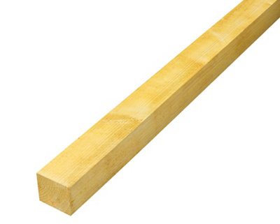 Rough Sawn Treated Whitewood Spruce Stick Timber (L)2.4M (W)50mm (T)47mm from B&Q