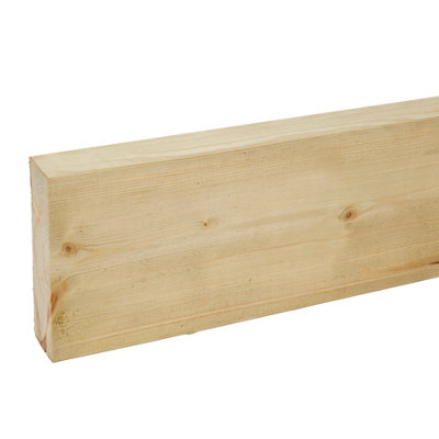 Planed C16 Treated Whitewood Spruce Stick Timber (L)3.6M (W)145mm (T)45mm from B&Q