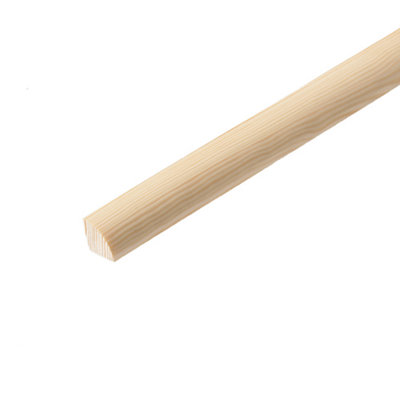 Natural Pine Quadrant Moulding (L)2400mm (W)18mm (T)18mm from B&Q