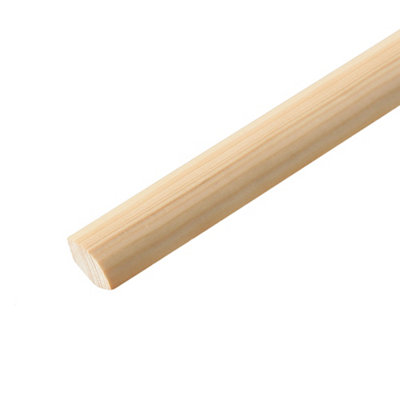 Natural Pine Quadrant Moulding (L)2400mm (W)12mm (T)12mm from B&Q