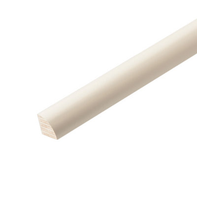 Primed White Pine Quadrant Moulding (L)2400mm (W)12mm (T)12mm from B&Q