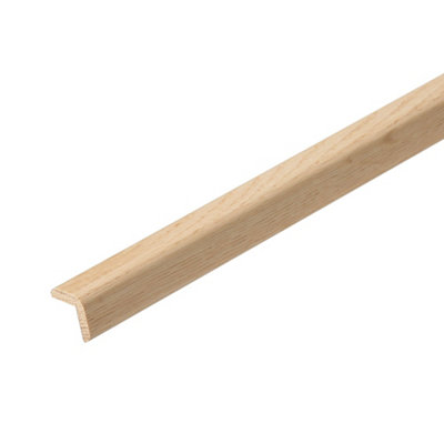 Unfinished Natural Oak Angled Edge Moulding (L)2400mm (W)23mm (T)23mm from B&Q