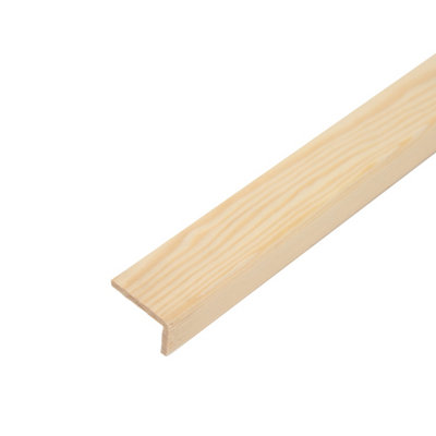 Unfinished Natural Pine L-Shape Moulding (L)2400mm (W)34mm (T)20mm from B&Q