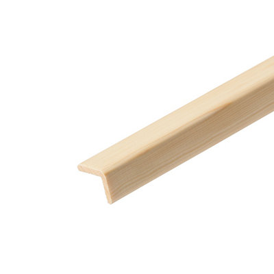 Unfinished Pine L-Shape Moulding (L)2400mm (W)27mm (T)20mm from B&Q