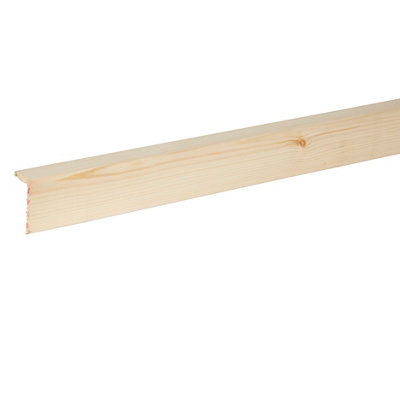 Unfinished Pine L-Shape Moulding (L)2400mm (W)45mm (T)27mm from B&Q