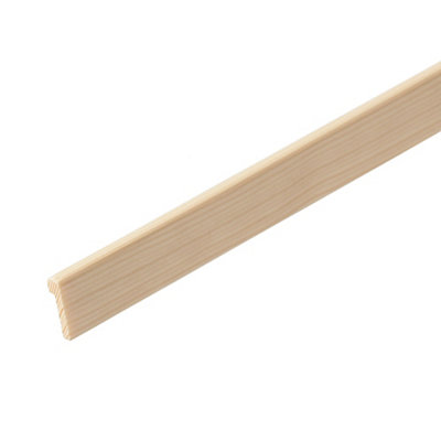 Pine Hockey Stick Moulding (L)2400mm (W)26mm (T)8mm from B&Q