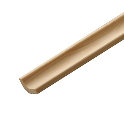Natural Pine Scotia Moulding (L)2400mm (W)18mm (T)18mm from B&Q