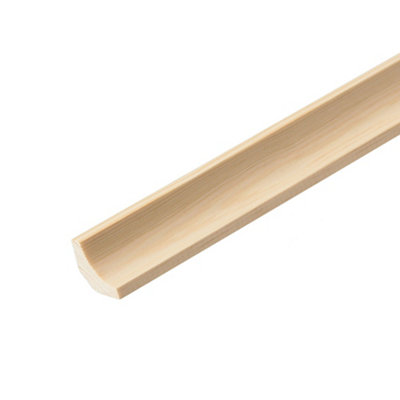 Unfinished Natural Pine Scotia Moulding (L)2400mm (W)23mm (T)23mm from B&Q