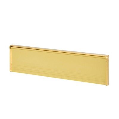 Diall Gold Effect Aluminium Letterbox (W)292mm from B&Q