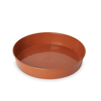 Verve Lei Brown Grow Pot Saucer (Dia)16.5Cm from B&Q
