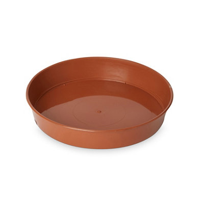 Verve Lei Brown Grow Pot Saucer (Dia)19Cm from B&Q