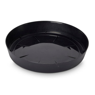 Verve Nurgul Dark Grey Saucer (Dia)23Cm from B&Q