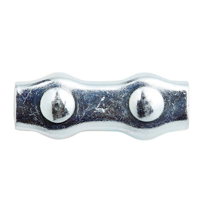 Diall Duplex Zinc-Plated Steel Wire Rope Clamp (L)90mm (Dia)4mmPack Of 2 from B&Q