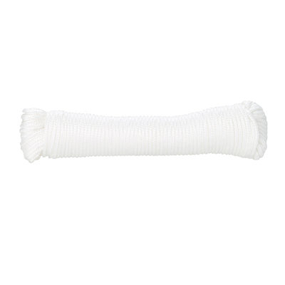Diall White Polypropylene Braided Rope(L)20M (Dia)2mm from B&Q