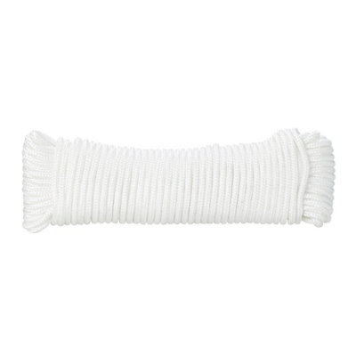 Diall White Polypropylene Braided Rope(L)10M (Dia)4mm from B&Q