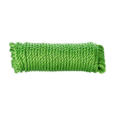 Diall Green Polypropylene Twisted Rope(L)15M (Dia)10mm from B&Q