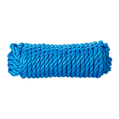 B&Q -  Blue Polypropylene Twisted Rope(L)7.5M (Dia)12mm