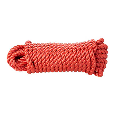 Diall Red Polypropylene Twisted Rope(L)15M (Dia)14mm from B&Q