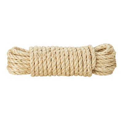 Diall Sisal Twisted Rope(L)10M (Dia)8mm from B&Q