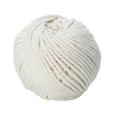 Diall White Cotton Twine(L)30M (Dia)2.5mm from B&Q