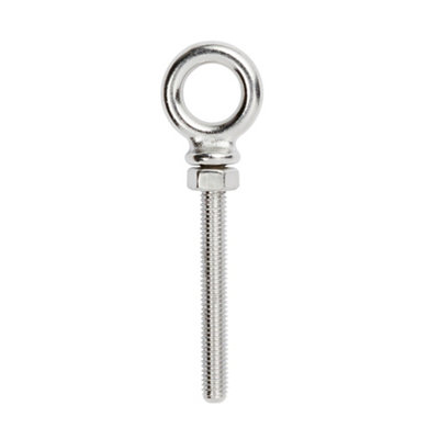 Diall Stainless Steel Eye Bolt (L)60mm (Dia)6mm from B&Q