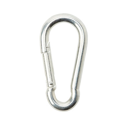 Diall Galvanised Zinc-Plated Steel Spring Snap Hook (L)50mm from B&Q
