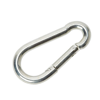 Diall Galvanised Zinc-Plated Steel Spring Snap Hook (L)80mm from B&Q