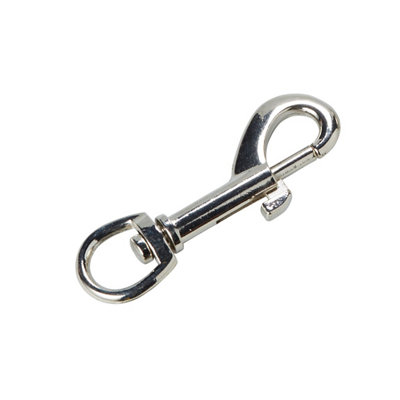 Diall Nickel-Plated Zinc Alloy Swivel Snap Hook (L)76mm from B&Q