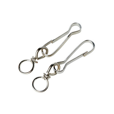 B&Q -  Nickel-Plated Steel Swivel Snap Hook (L)60mmPack Of 2